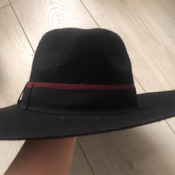 Black Wool Felt Fedora Hat - Picture 2 of 4